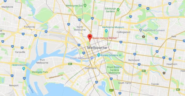 Where is Queen Victoria Market located on map of Melbourne