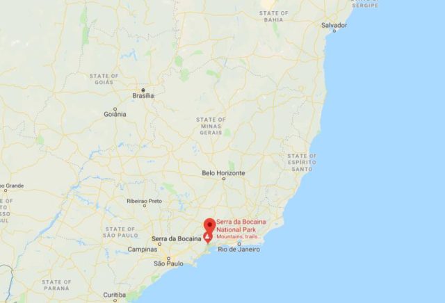 Where is Serra da Bocaina National Park located on map of Brazil