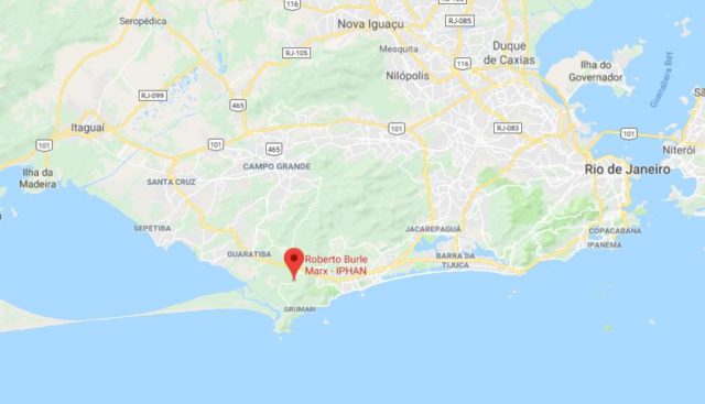 Where is Sitio Roberto Burle Marx located on map of Rio de Janeiro