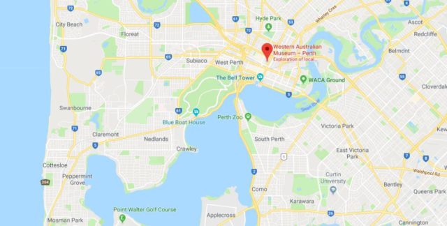 Where is Western Australian Museum located on map of Perth