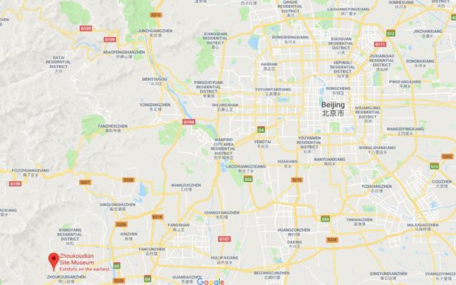 Where is Zhoukoudian Site Museum located on map of Beijing