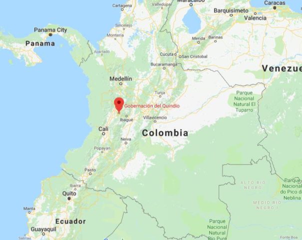 Where is Armenia located on map of Colombia