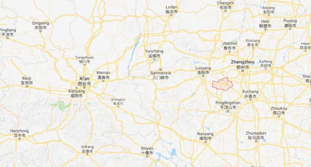 Where is Dengfeng located on map