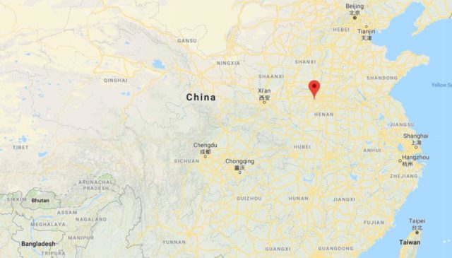 Where is Dengfeng located on map of China