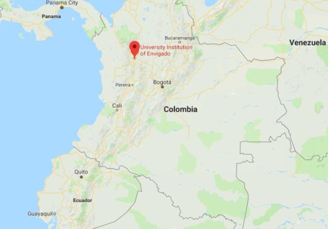 Where is Envigado located on map of Colombia