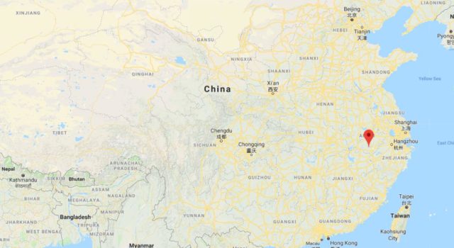 Where is Hongcun located on map of China
