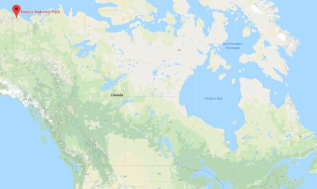Where is Ivvavik National Park located on map of Canada