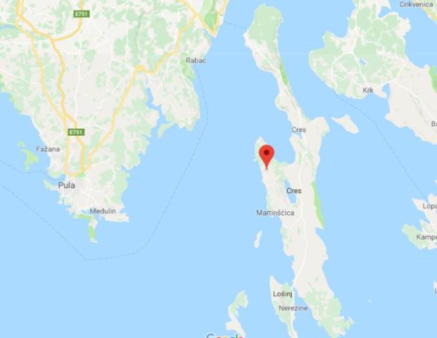 Where is Lubenice located on map of Cres