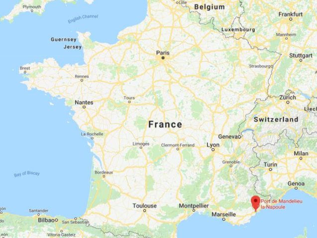 Where is Mandelieu la Napoule located on map of France