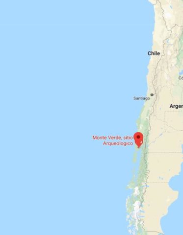 Where is Monte Verde Archaeological Site located on map of Chile