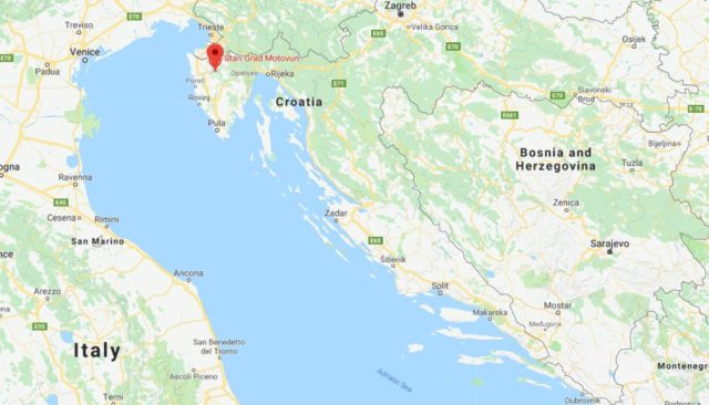 Where is Motovun located on map of Croatia
