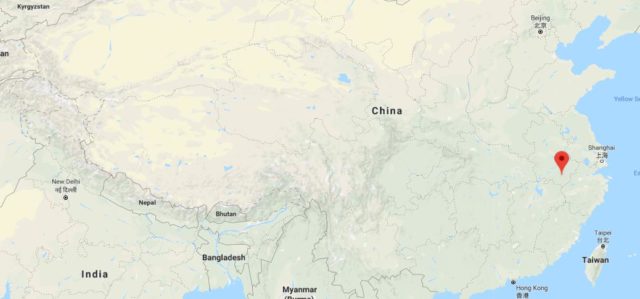 Where is Mount Huangshan located on map of China