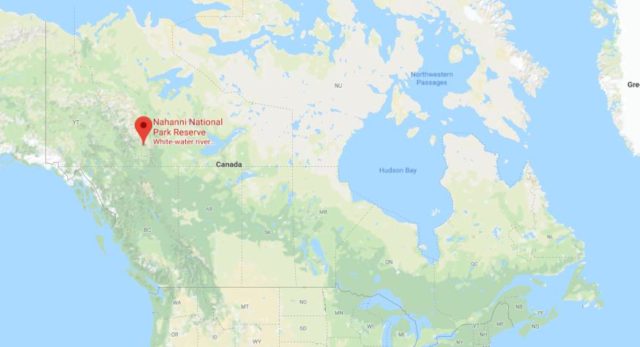 Where is Nahanni National Park located on map of Canada