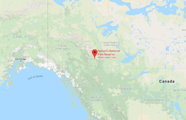Where is Nahanni National Park located on map of West Canada