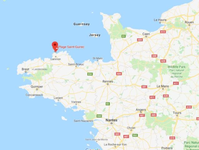 Where is Perros Guirec located on map of Northwest of France