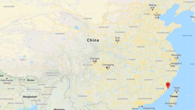 Where is Pingtan Island located on map of China