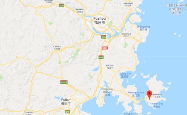 Where is Pingtan Island located on map of Fuzhou
