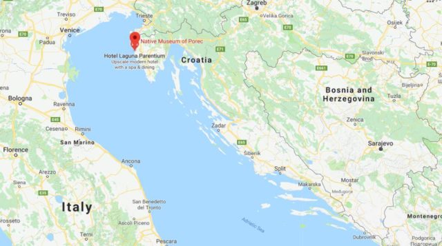 Where is Porec located on map of Croatia