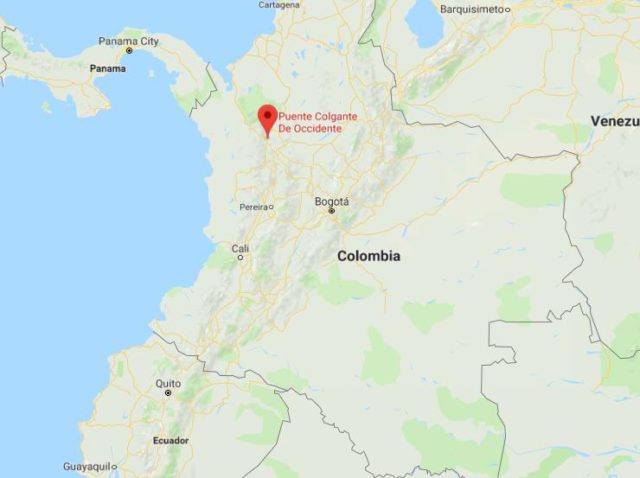 Where is Puente de Occidente located on map of Colombia