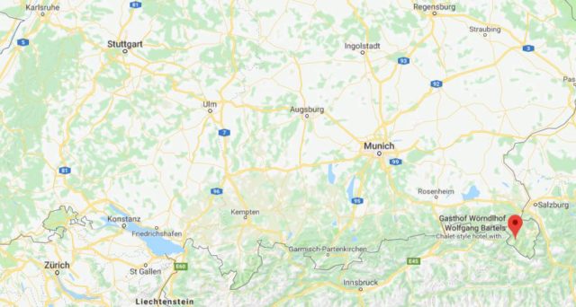 Where is Ramsau located on map of South Germany