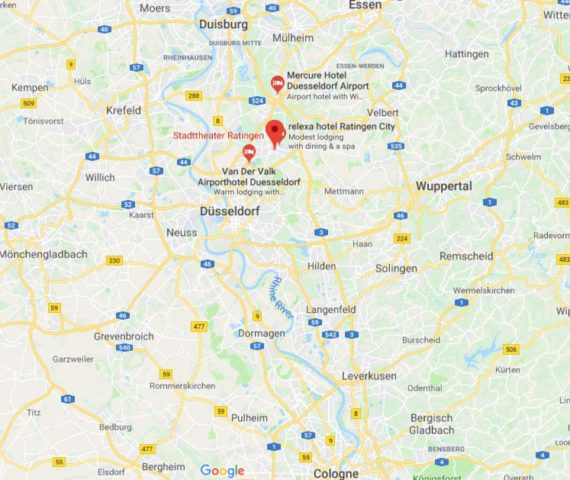 Where is Ratingen located on map