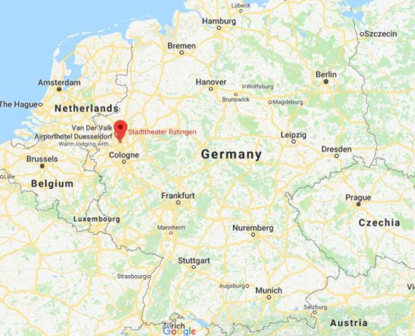 Where is Ratingen located on map of Germany