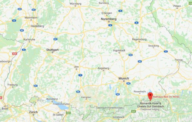 Where is Reit im Winkl located on map of South Germany