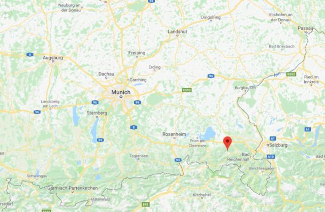 Where is Ruhpolding located on map of South of Germany