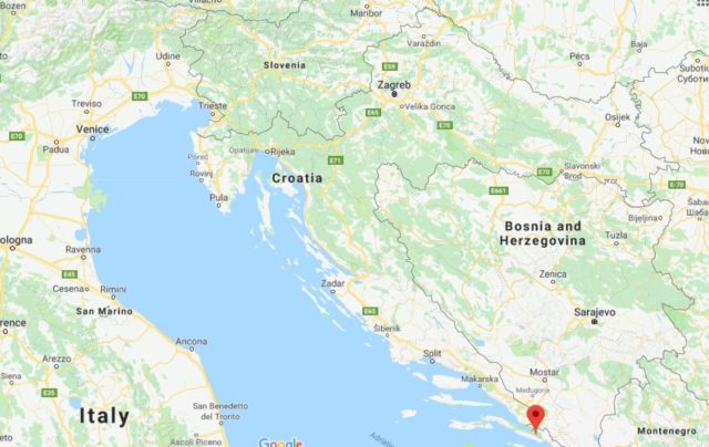 Where is Ston located on map of Croatia