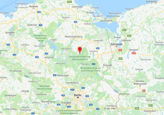 Where is Thomsdorf located on map of Northeast of Germany