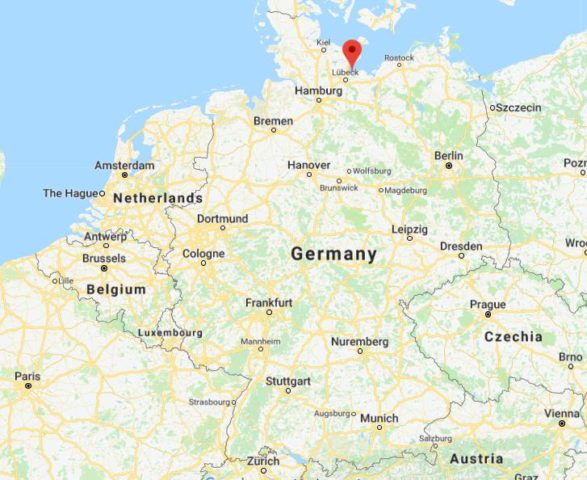 Where is Travemunde located on map of Germany