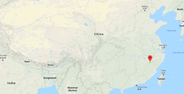Where is Wuyi Mountain located on map of China