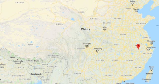 Where is Xidi located on map of China