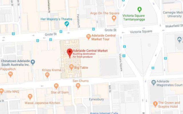 Map of Adelaide Central Market