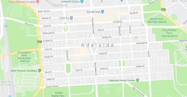 Map of Adelaide Downtown