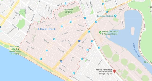 Map of Albert Park Melbourne