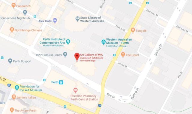 Map of Art Gallery of Western Australia in Perth