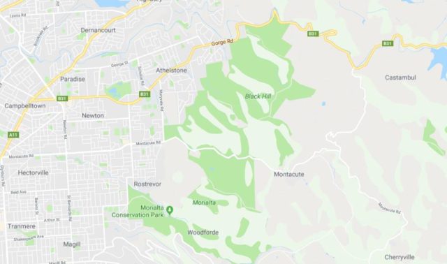 Map of Black Hill and Morialta Conservation Park in Adelaide