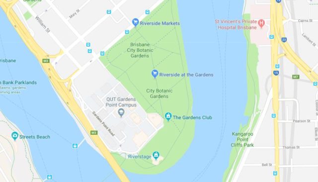 Map of Brisbane City Botanic Gardens
