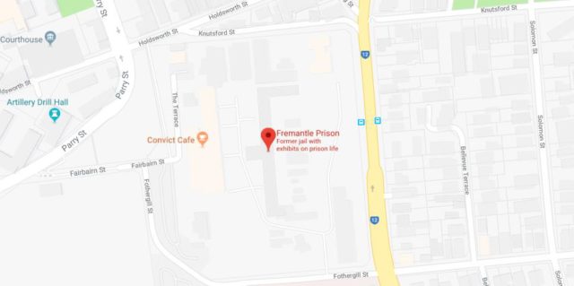 Map of Fremantle Prison in Perth WA