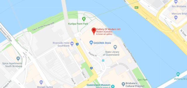 Map of GOMA Gallery of Modern Art of Brisbane