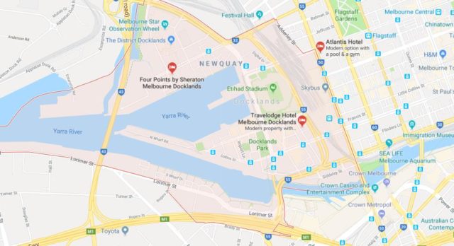 Melbourne Docklands map