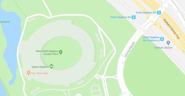 Map of New Perth Stadium WA