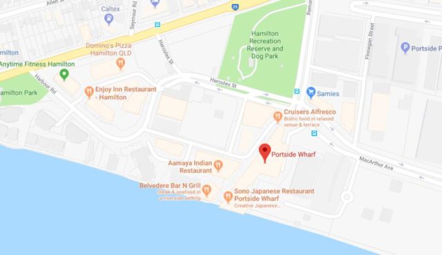 Map of Portside Wharf in Brisbane