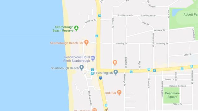 Map of Scarborough Beach in Perth WA
