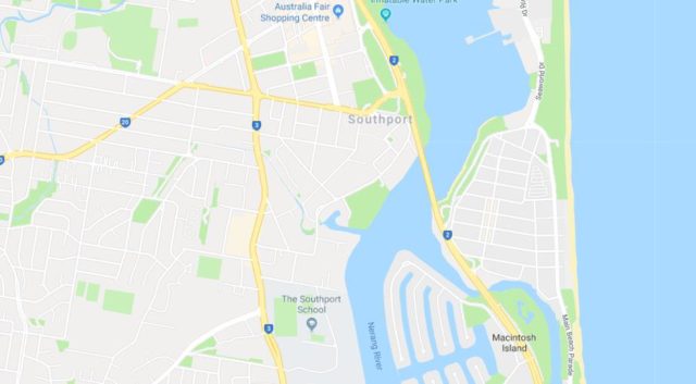 Map of Southport Gold Coast