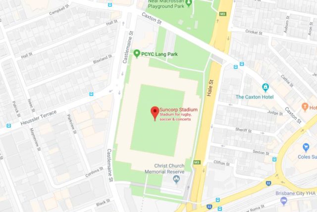 Map of Suncorp Stadium in Brisbane