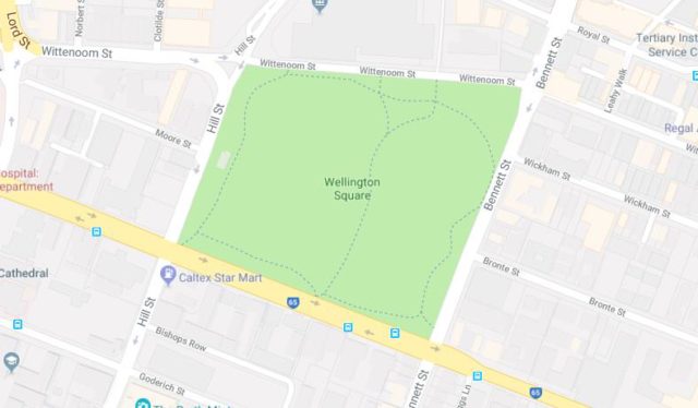 Map of Wellington Square in Perth WA