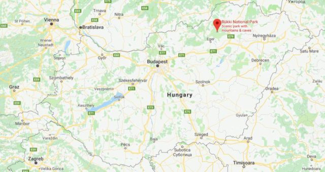 Where is Bukk National Park located on map of Hungary