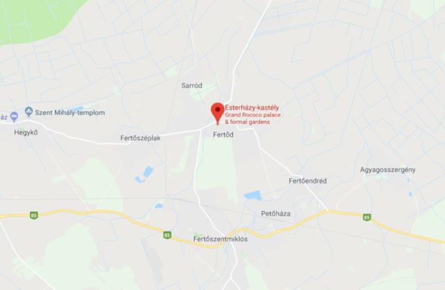 Where is Eszterhaza Palace located on map of Fertod
